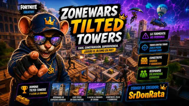 Zone Wars Tilded Ratón — Fortnite Creative map cover art