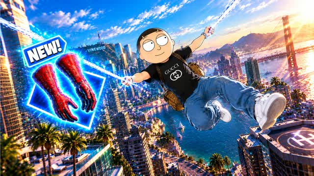 🎯[]SPIDER CITY[][😎 — Fortnite Creative map cover art