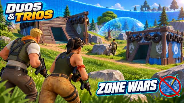 PRO Zero Build Zone Wars Duos & Trios — Fortnite Creative map cover art