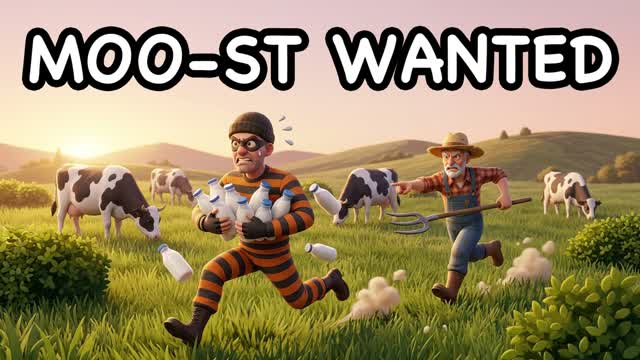 Moo-st Wanted! — Fortnite Creative map cover art
