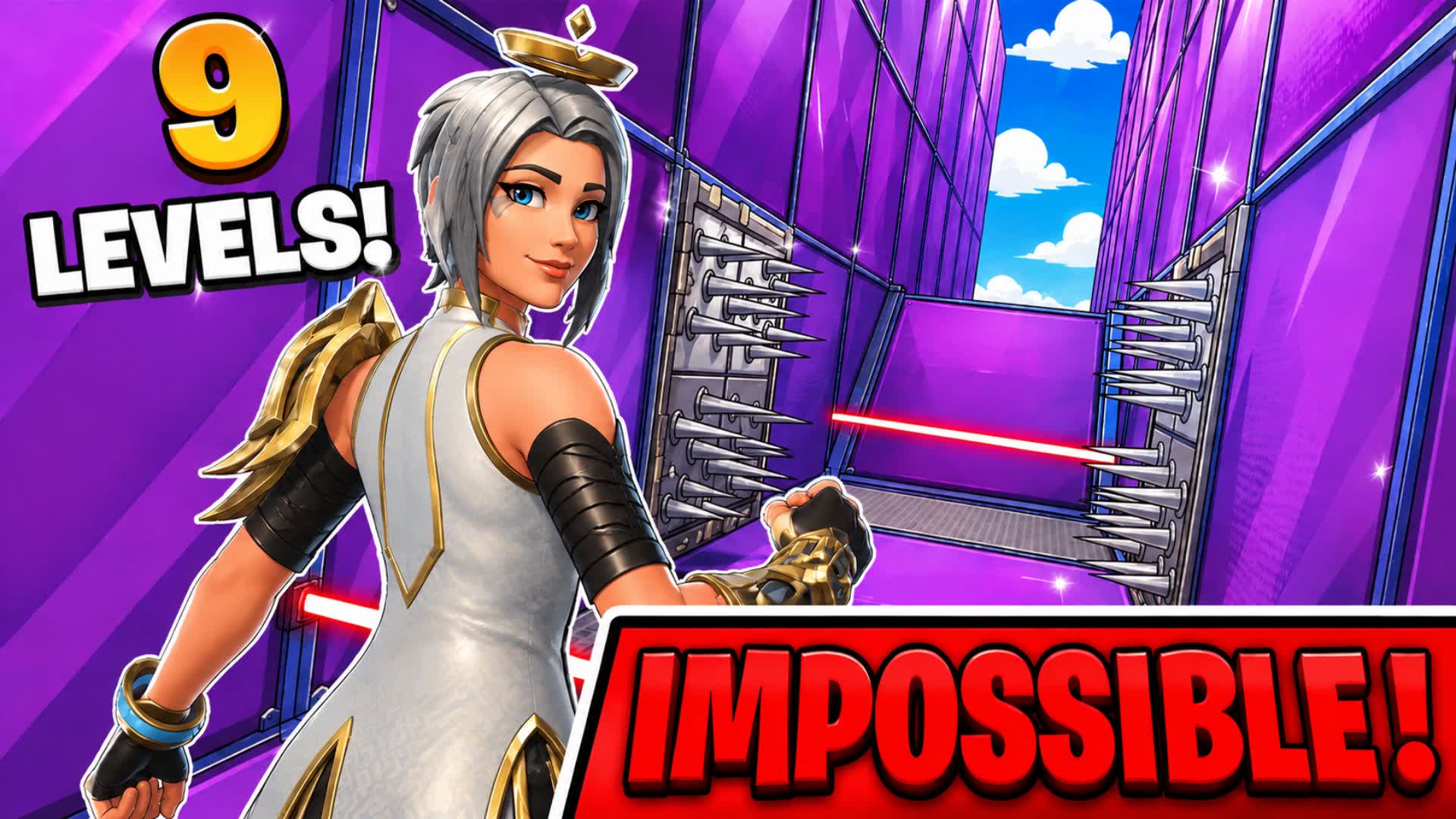 9 LEVELS IMPOSSIBLE PARKOUR🔥💀 — Fortnite Creative map