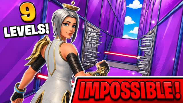 9 LEVELS IMPOSSIBLE PARKOUR🔥💀 — Fortnite Creative map