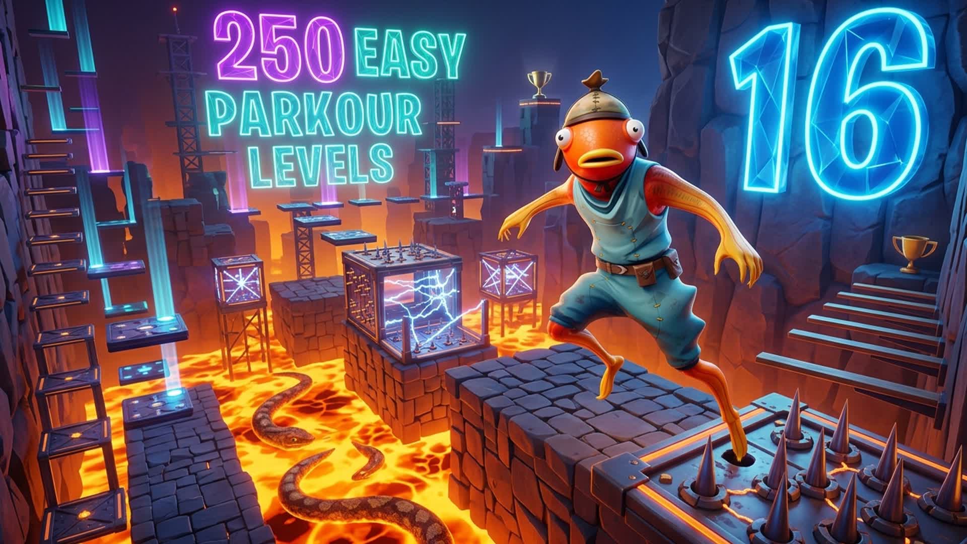🔥Ultimate 16 Hard Parkour Challenge🔥 — Fortnite Creative map