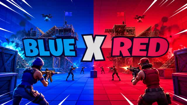 TEAM BATTLE - RED VS. BLUE — Fortnite Creative map cover art