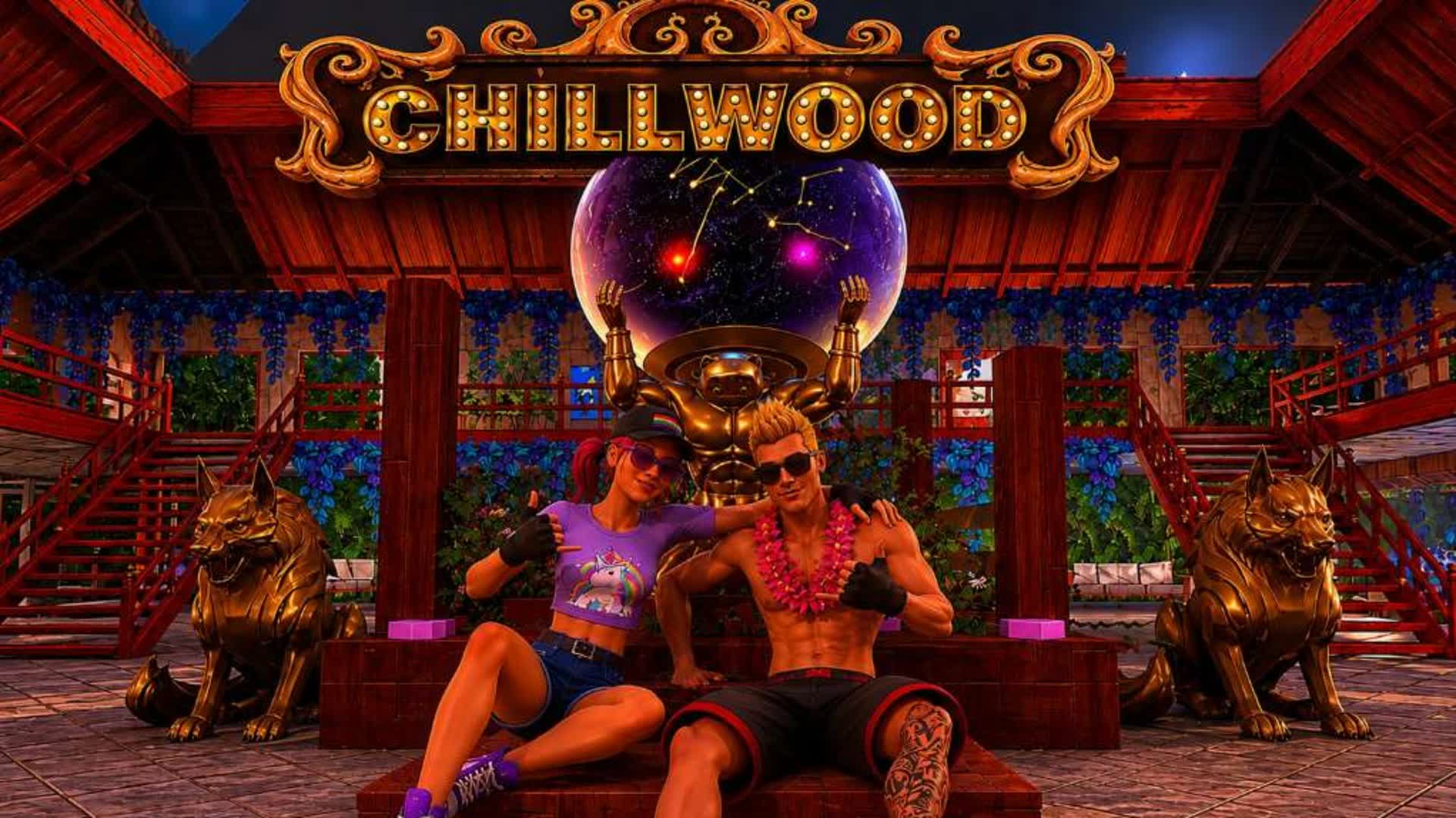 Chillwood Party Royale 🌴☀️ — Fortnite Creative map