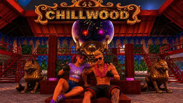 Chillwood Party Royale 🌴☀️ — Fortnite Creative map cover art