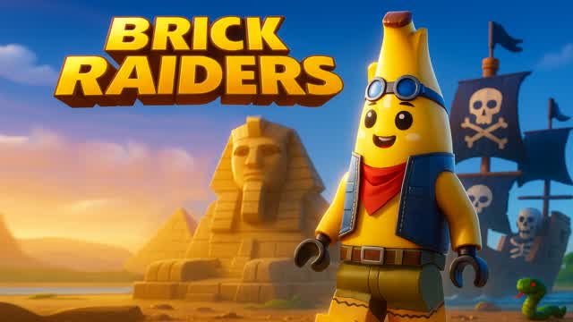 Brick Raiders: Arcade Survival Roguelike — Fortnite Creative map cover art