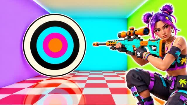 🎢 ROLLERCOASTER TRICKSHOT RIDE 🎢🎯 — Fortnite Creative map cover art
