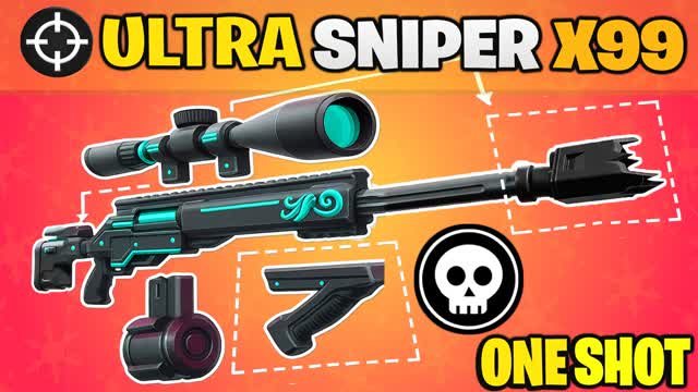 ZOOM X99 SNIPER - ONE SHOT 🎯 — Fortnite Creative map cover art