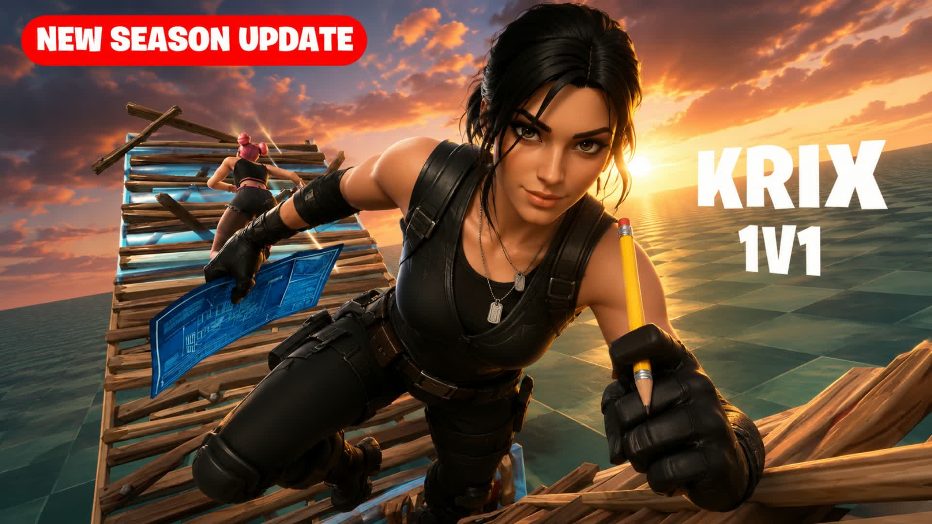 Krix 1v1 Map (200 Pumps) — Fortnite Creative map