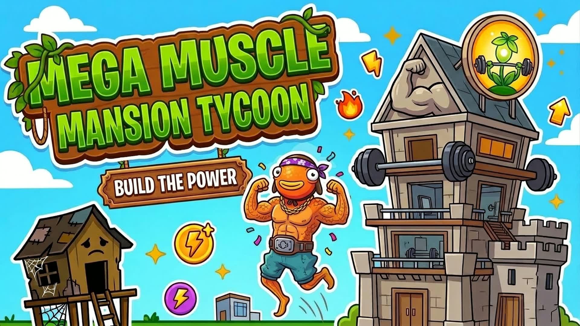 Muscle Mansion Tycoon — Fortnite Creative map