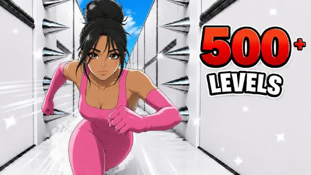 SUPER FUN PARKOUR 500+ — Fortnite Creative map cover art