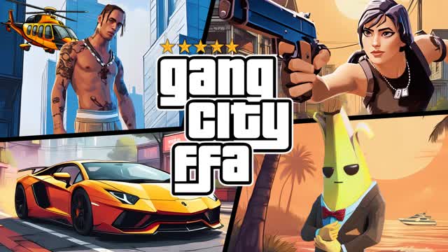 Gang City FFA 🚗DRIVE RP🏙️ — Fortnite Creative map cover art