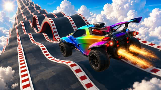 Impossible Car Parkour Obby — Fortnite Creative map