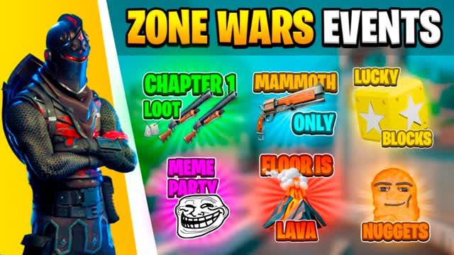 ZONE WARS MINIGAME ⭐ 20+ Minigames 👑 — Fortnite Creative map cover art