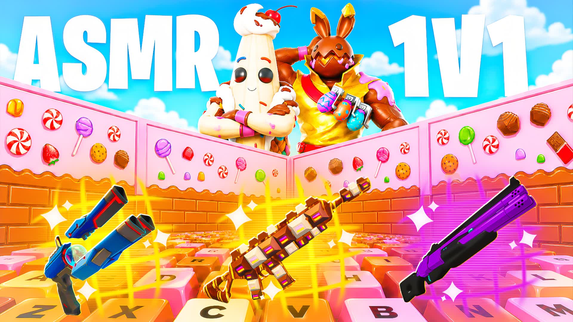 ASMR 1V1 ALL GUNS & KEYBOARD - SNOKZY — Fortnite Creative map