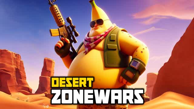 DESERT ZONE WARS 🍌 — Fortnite Creative map cover art