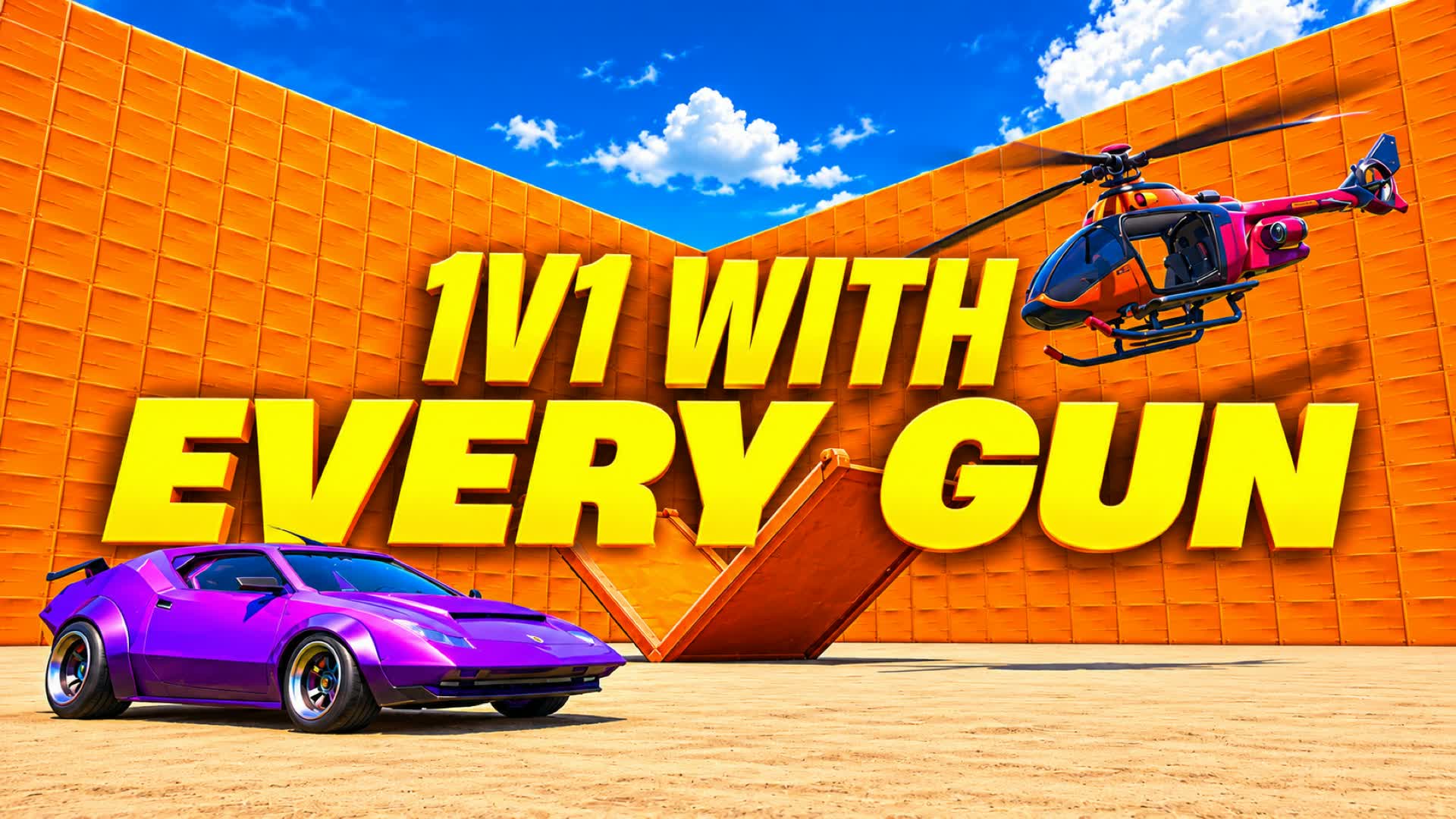 1V1 WITH EVERY GUNS FFA 🧱👾 — Fortnite Creative map