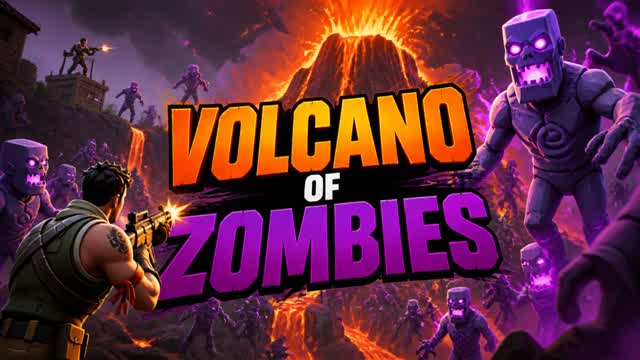 Volcano of Zombies — Fortnite Creative map