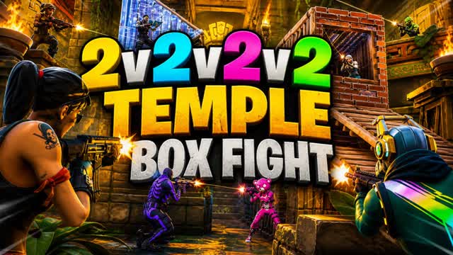 2V2V2V2 TEMPLE BOX FIGHT — Fortnite Creative map cover art
