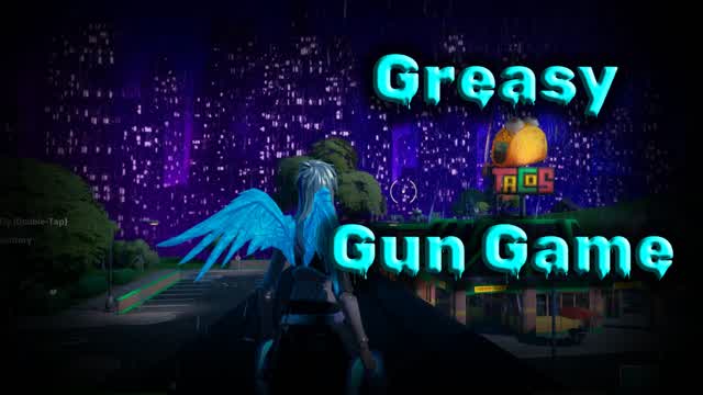 Greasy gun game — Fortnite Creative map cover art