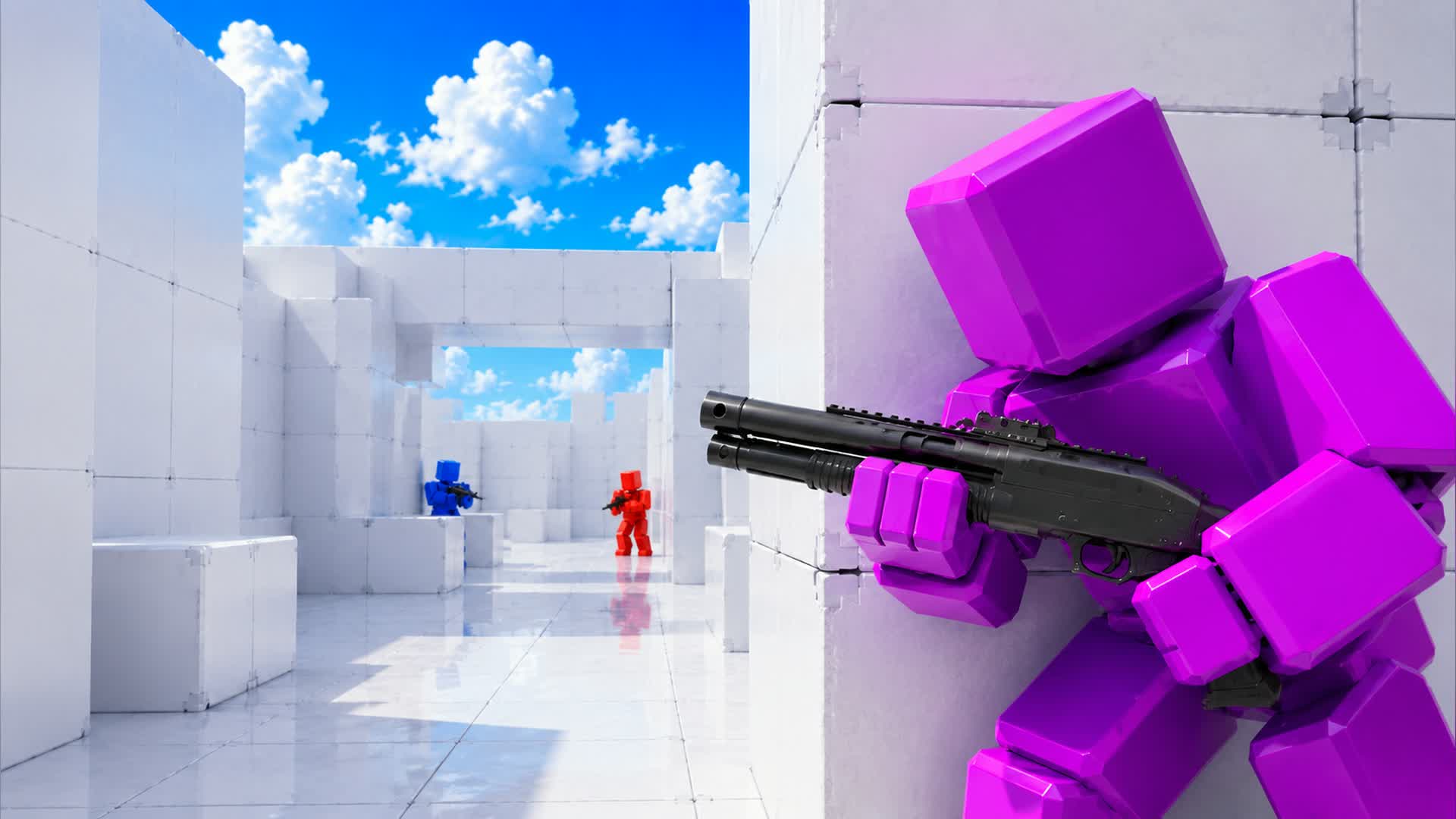 BLUE VS RED COVER RUN 🔵🔴 — Fortnite Creative map