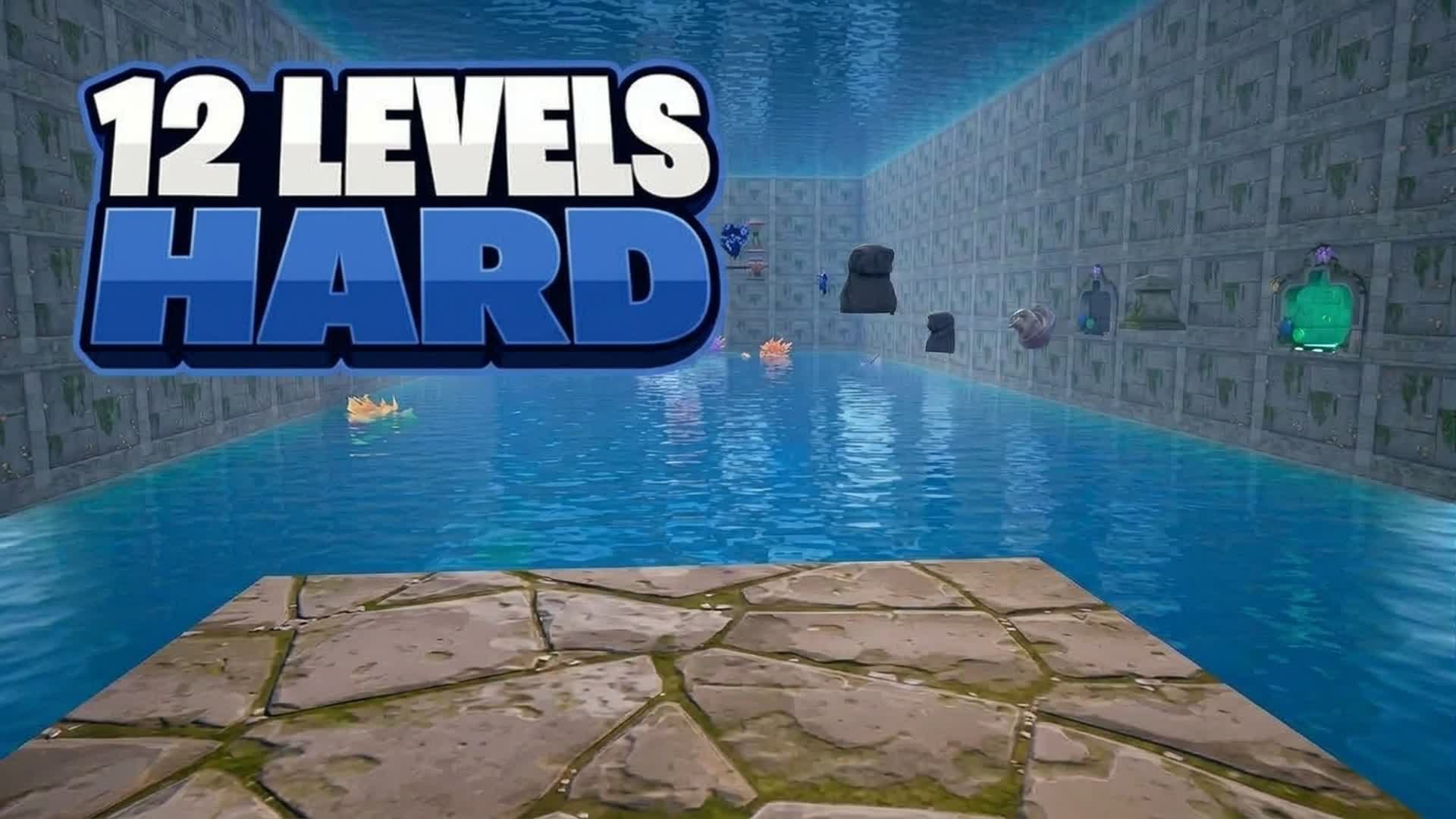 12 level hard parkour — Fortnite Creative map