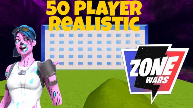 50 Player Realistic Zone Wars — Fortnite Creative map cover art