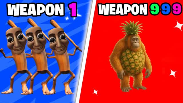 🐭 GUN GAME TIKTOK BRAINROT 🎯ONE SHOT🔫 — Fortnite Creative map cover art