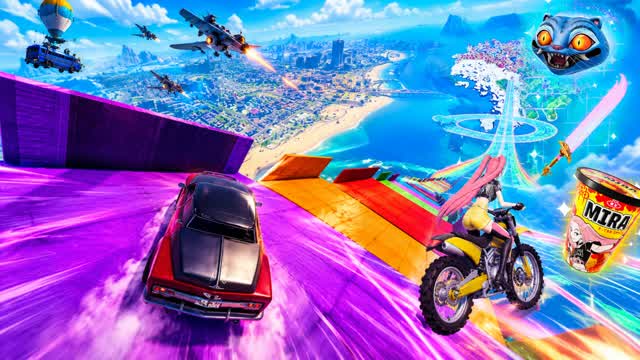TIME TRAVEL - CAR GAME — Fortnite Creative map