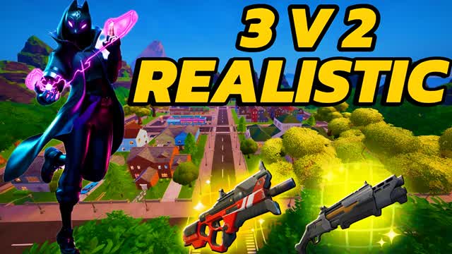 REALISTIC 3V2 [2V2] — Fortnite Creative map