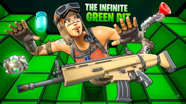 Green Pit Infite — Fortnite Creative map cover art