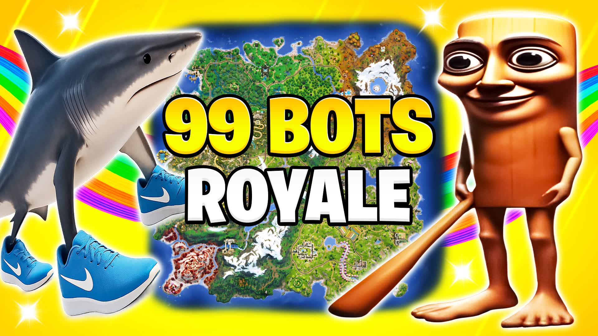⭐99 BOTS ROYALE ⭐ FFA — Fortnite Creative map