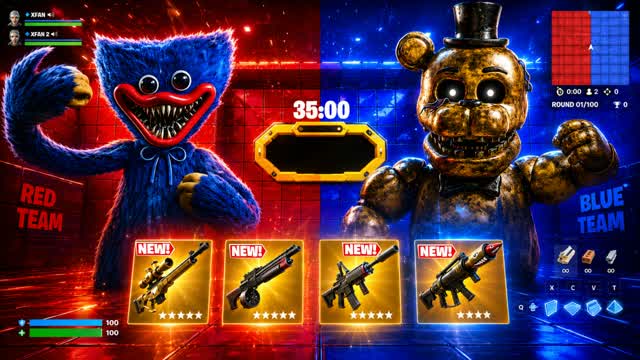 SCARY RED VS BLUE🔴🔵 — Fortnite Creative map