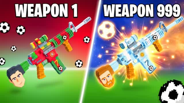 ⚽ WORLD CUP ONE SHOT 🎯 GUN GAME 🏆 — Fortnite Creative map cover art