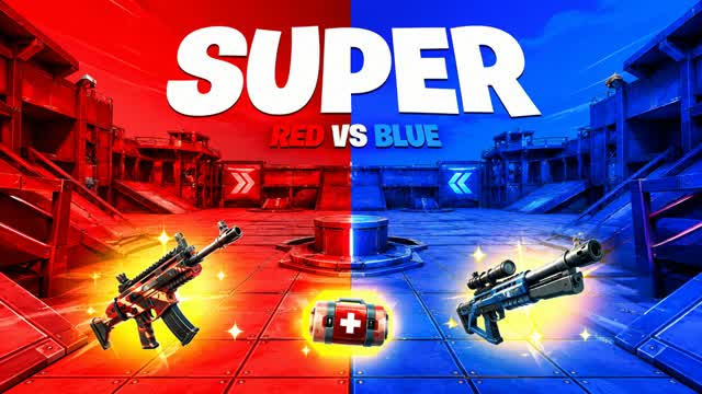 Super Red v Blue (BETA) — Fortnite Creative map cover art