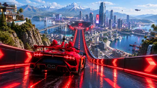CAR GAME - SUPER MEGA RAMP — Fortnite Creative map cover art