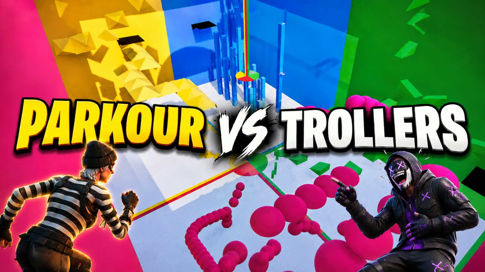 PARKOUR VS TROLLERS — Fortnite Creative map