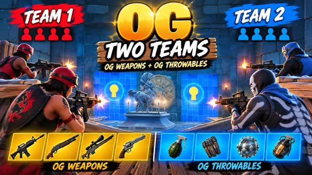 OG battle 2 teams — Fortnite Creative map cover art