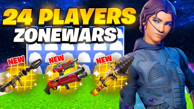 FNCS 24 Player Zone Wars [Golix] — Fortnite Creative map