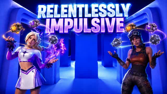 RELENTLESSLY IMPULSIVE DEATHRUN — Fortnite Creative map cover art