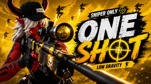 SNIPER ONLY 🎯 ONE SHOT — Fortnite Creative map cover art