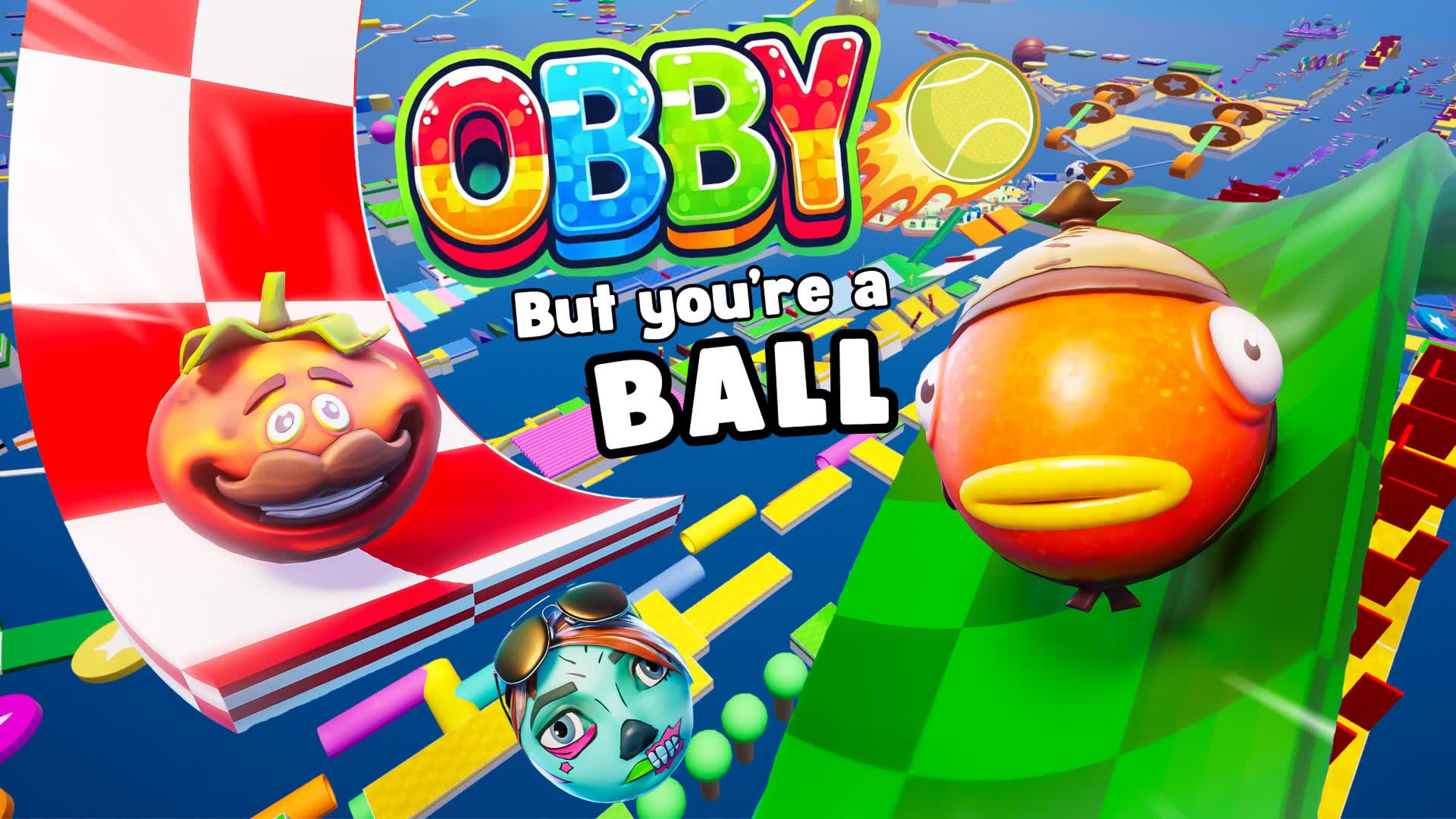 OBBY But you're a BALL — Fortnite Creative map