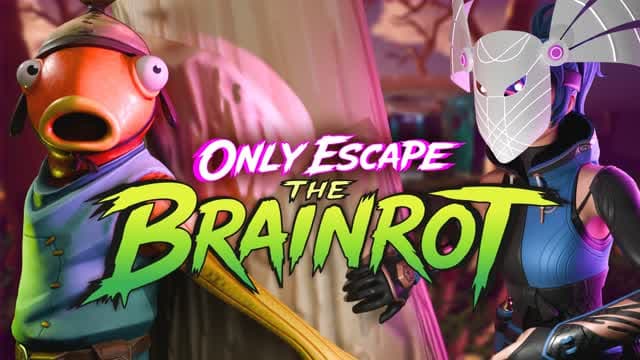 ONLY ESCAPE THE BRAINROT — Fortnite Creative map cover art