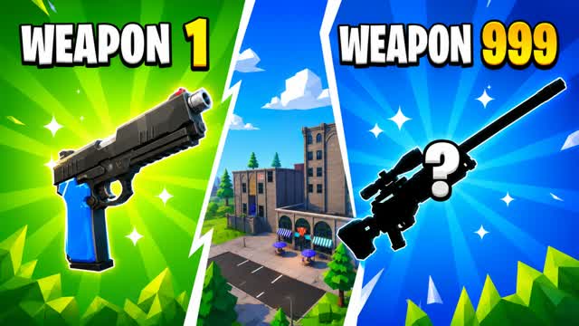Tilted OneShot GunGame — Fortnite Creative map cover art