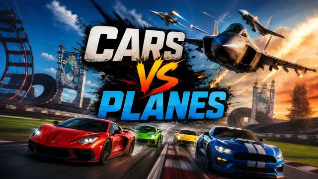 cars vs planes — Fortnite Creative map cover art