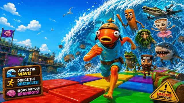 ESCAPE TSUNAMI BRAINROTS [SZNY] — Fortnite Creative map