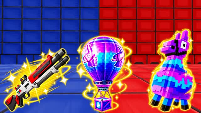 RED VS BLUE 🔴🔵GOLDEN BUTTON — Fortnite Creative map cover art