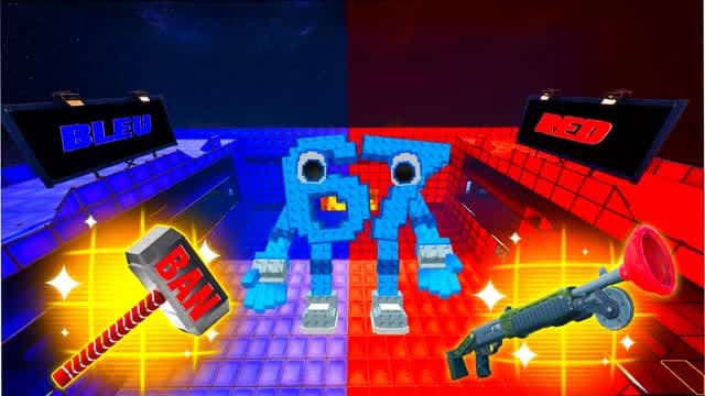MEGA RED VS BLUE FASHION SHOW BEDWARS — Fortnite Creative map