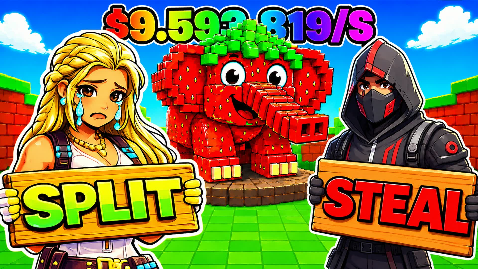 Split Or Steal Brainrots — Fortnite Creative map